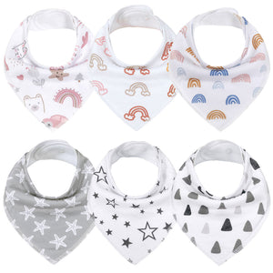 Newborn Baby Handkerchief Bib for Feeding and Drool Protection