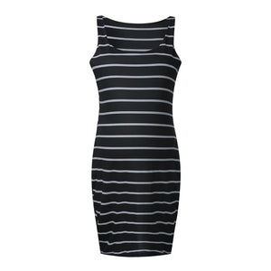 Discover the Comfort and Style of Our Striped Maternity Vest Dress