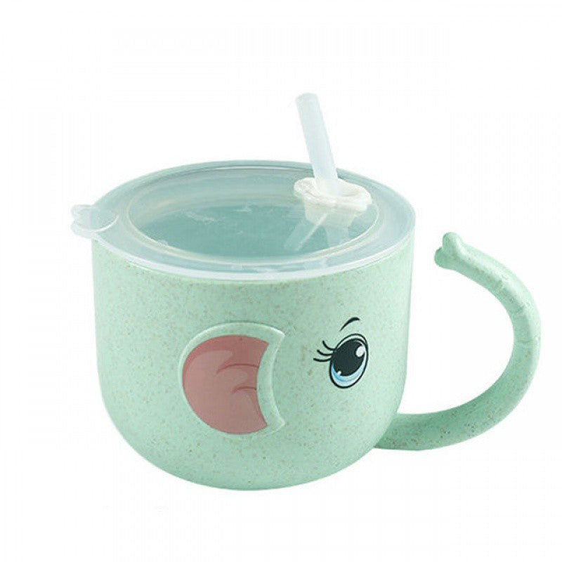 Silicone Baby Feeding Bottle with Straw Kids Drinking Mug
