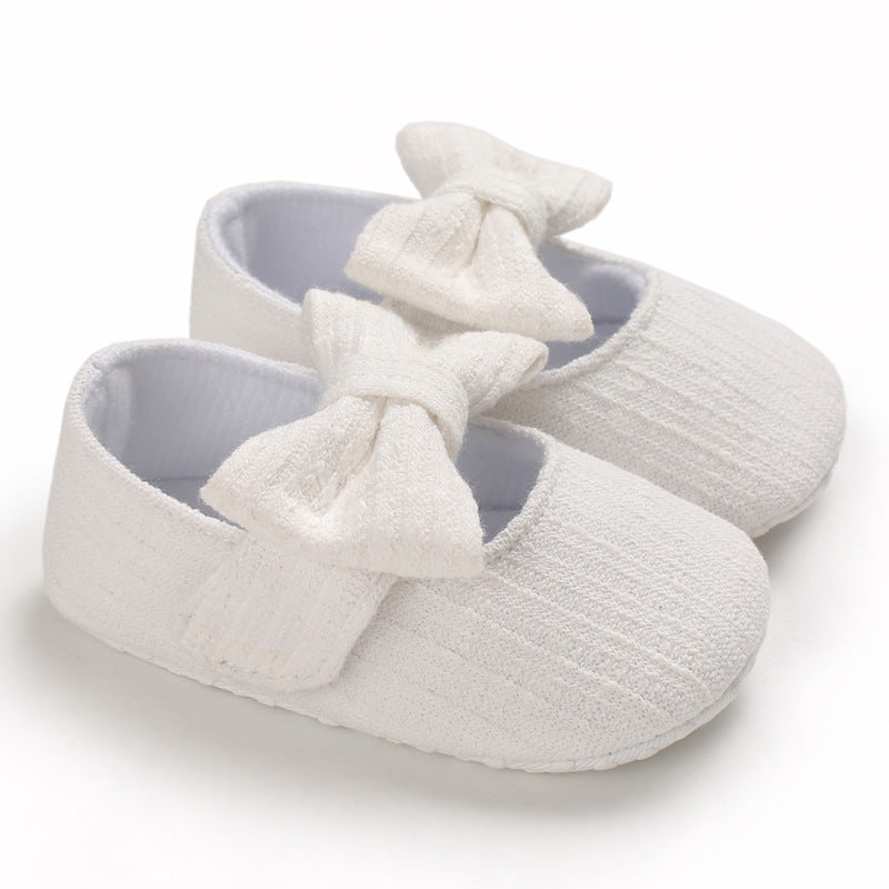 Baby Knitted Wool Bow Shoes Soft Sole Footwear