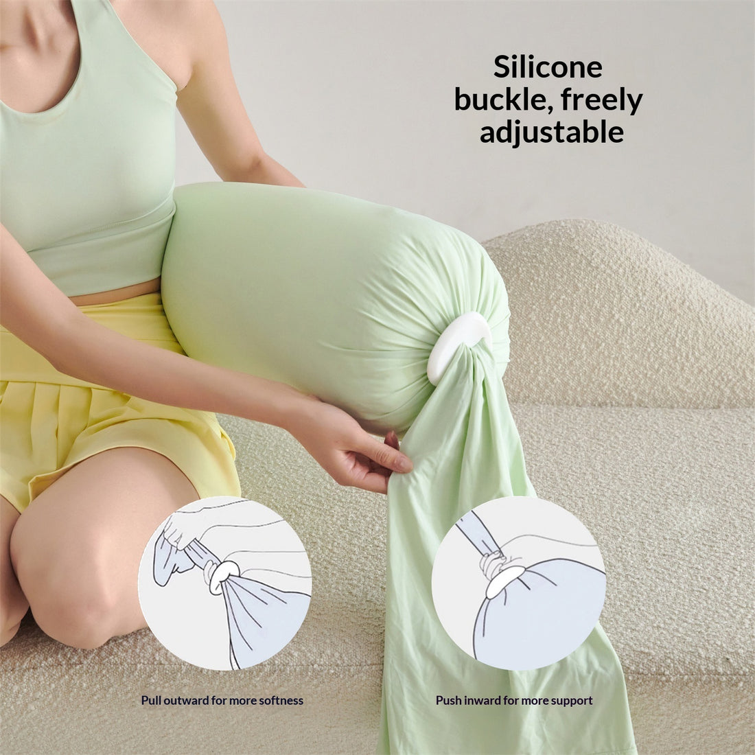 Multifunctional Skin Friendly Maternity Side Sleeping Pillow for Comfort Support