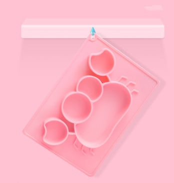 Silicone Baby Suction Bowl Cartoon Learning Feeding Bowl
