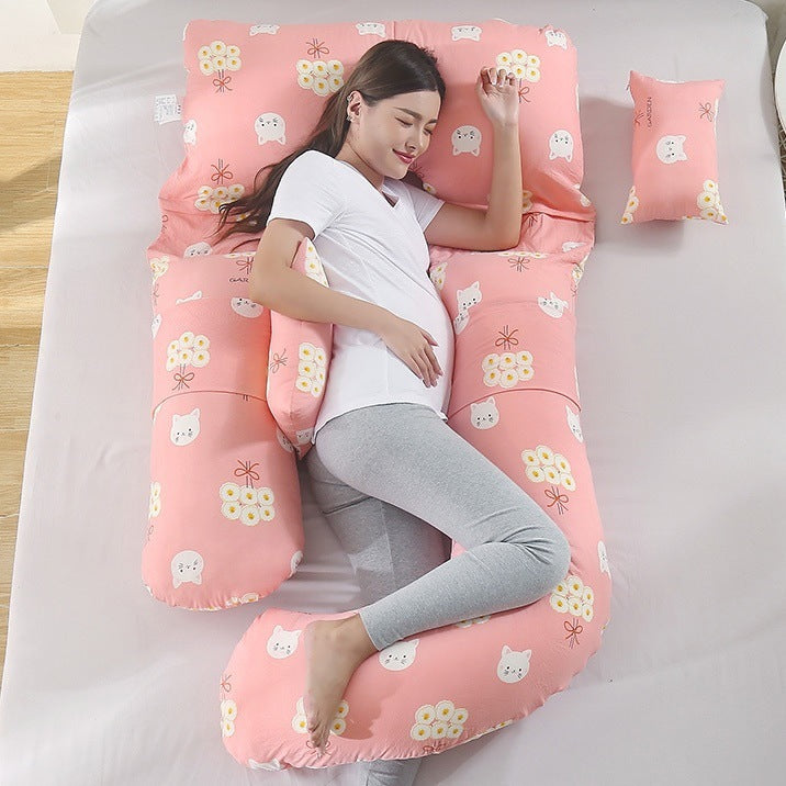 U-Shaped Maternity Waist Protection Side Sleeper Pillow for Comfort Suppor