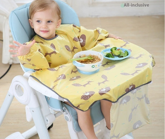 Baby Feeding Bib Cover Anti-Dirty Dining Chair Protective Gown