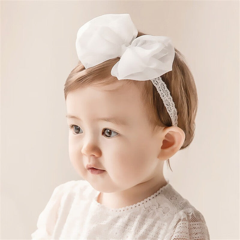 Baby Girls Bow Knot Lace Floral Headband Hair Accessories for Newborns