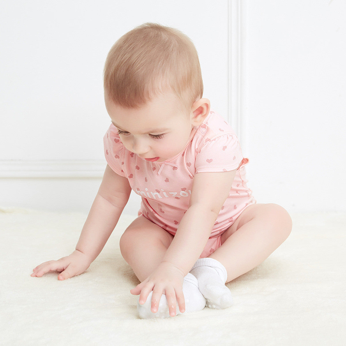 Baby Girls Short Sleeve Onesie Romper Outfit