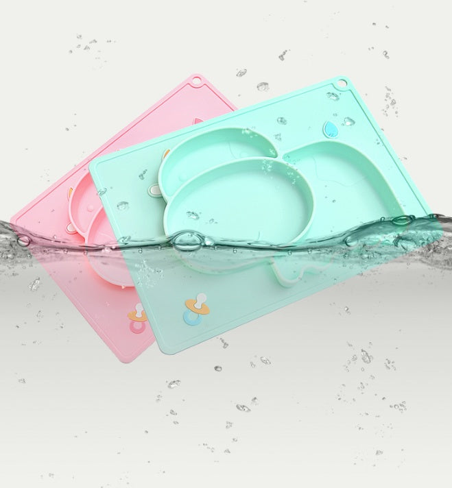 Silicone Baby Suction Bowl Cartoon Learning Feeding Bowl