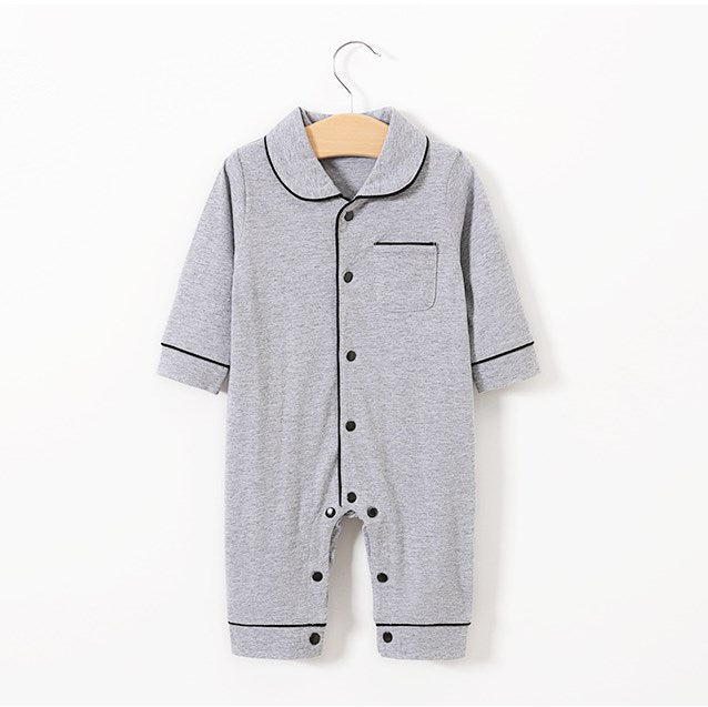 Solid Color Baby Onesies Pajama Outfit