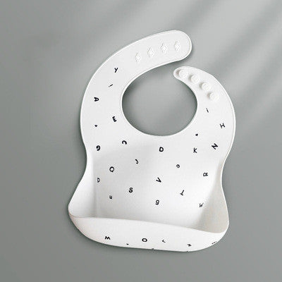 Waterproof Silicone Baby Feeding Bib with Rice Pocket