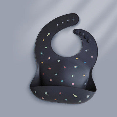 Waterproof Silicone Baby Feeding Bib with Rice Pocket