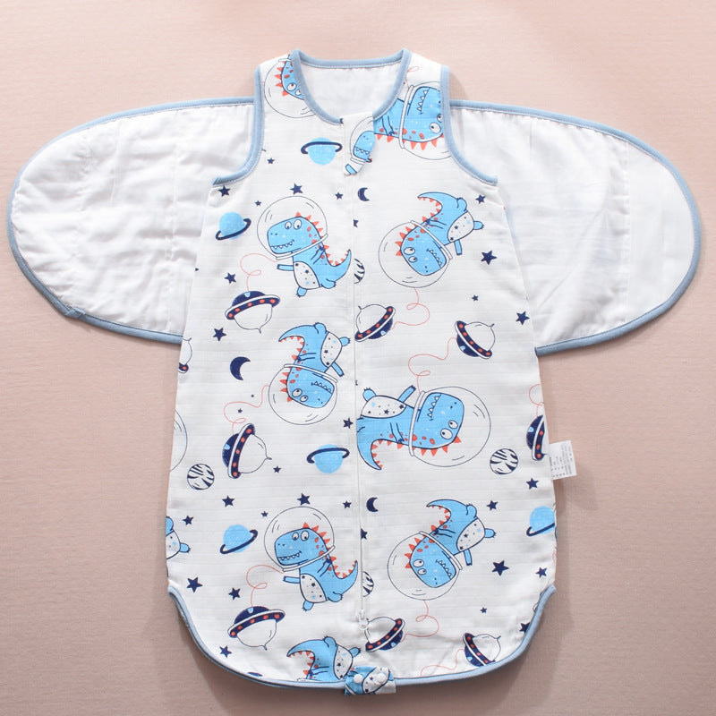 Infant Gauze Swaddle Sleeping Bag Wrap with Baby Wings