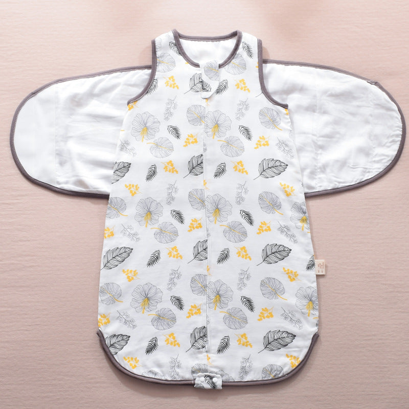 Infant Gauze Swaddle Sleeping Bag Wrap with Baby Wings