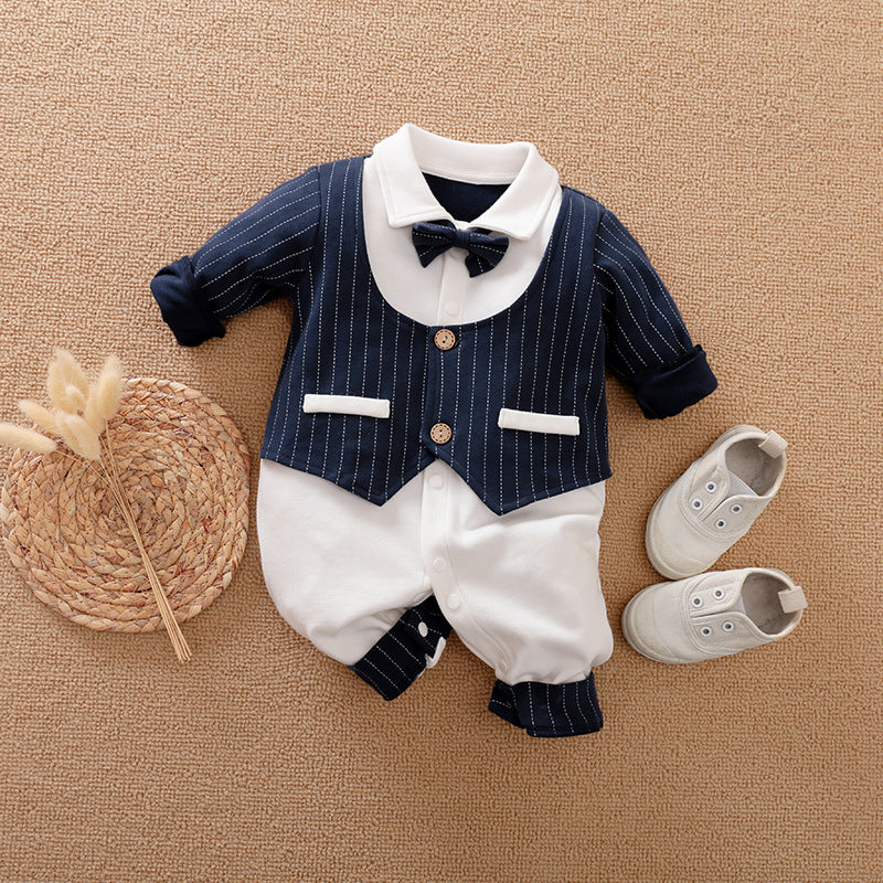 Baby Long Sleeve Gentleman Jumpsuit For Spring And Autumn