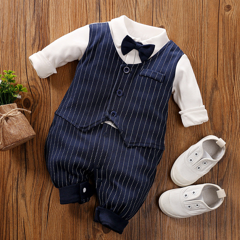 Baby Long Sleeve Gentleman Jumpsuit For Spring And Autumn