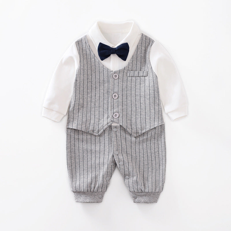 Baby Long Sleeve Gentleman Jumpsuit For Spring And Autumn