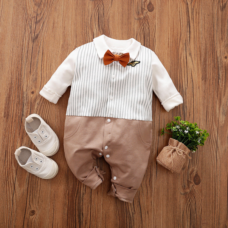 Baby Long Sleeve Gentleman Jumpsuit For Spring And Autumn