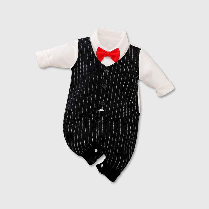 Baby Long Sleeve Gentleman Jumpsuit For Spring And Autumn