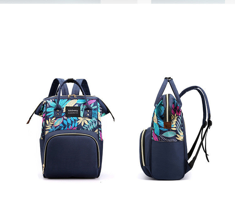 Multifunctional Baby Diaper Backpack with Bottle Storage for Mothers