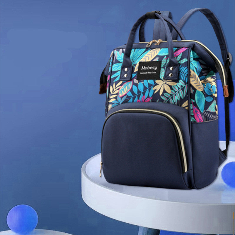 Multifunctional Baby Diaper Backpack with Bottle Storage for Mothers
