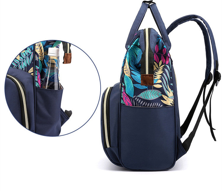 Multifunctional Baby Diaper Backpack with Bottle Storage for Mothers