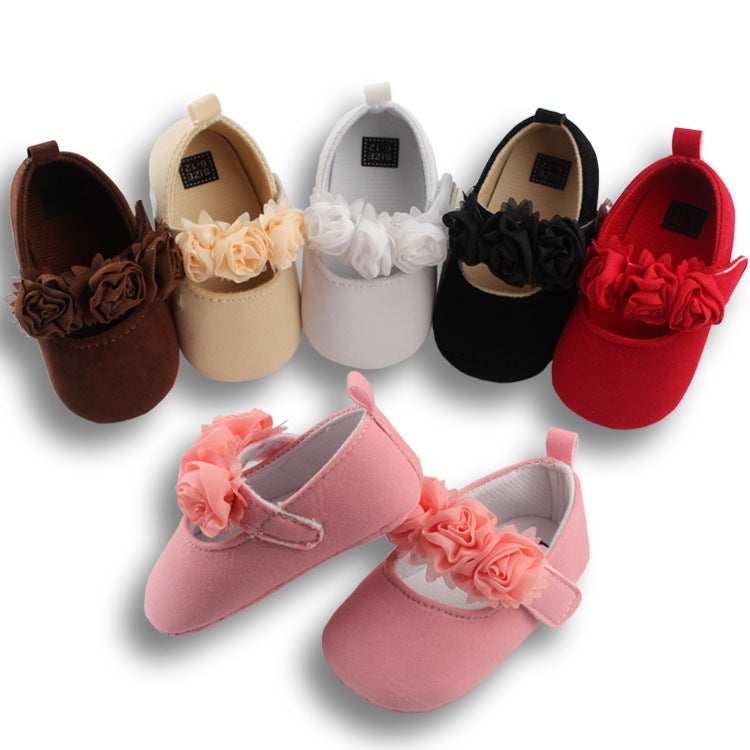 Baby Soft Sole Cotton Toddler Shoes Floral Design