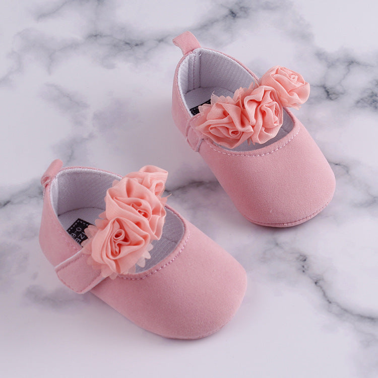 Baby Soft Sole Cotton Toddler Shoes Floral Design