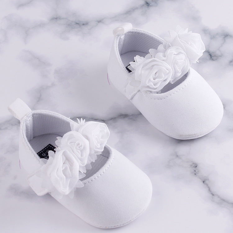 Baby Soft Sole Cotton Toddler Shoes Floral Design