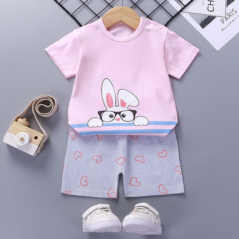Cotton Baby Summer Short Sleeve Clothing Set