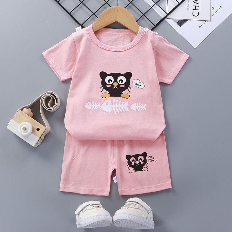 Cotton Baby Summer Short Sleeve Clothing Set