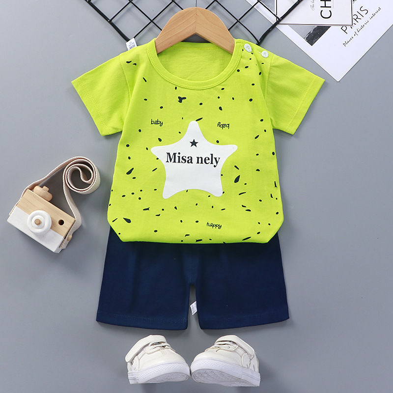 Cotton Baby Summer Short Sleeve Clothing Set