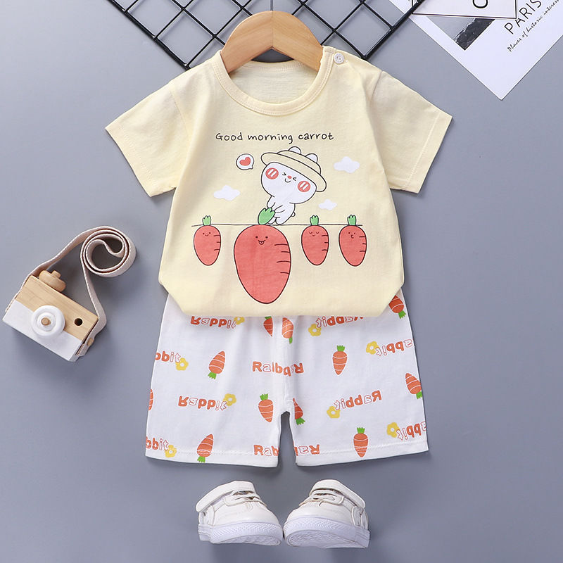 Cotton Baby Summer Short Sleeve Clothing Set