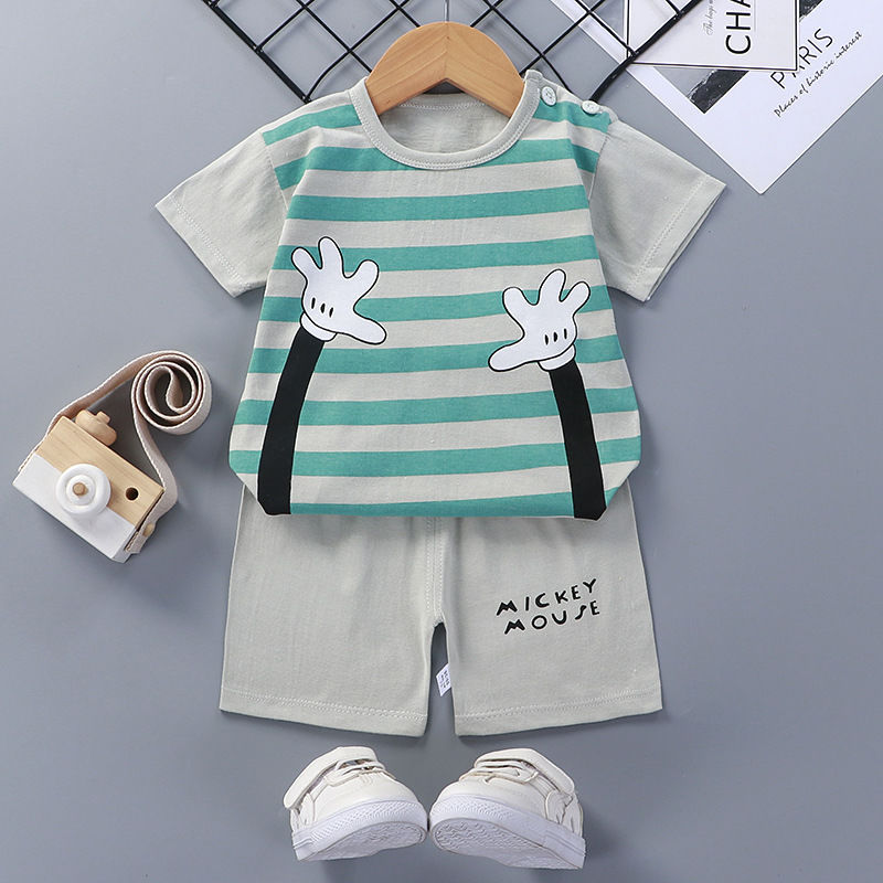 Cotton Baby Summer Short Sleeve Clothing Set