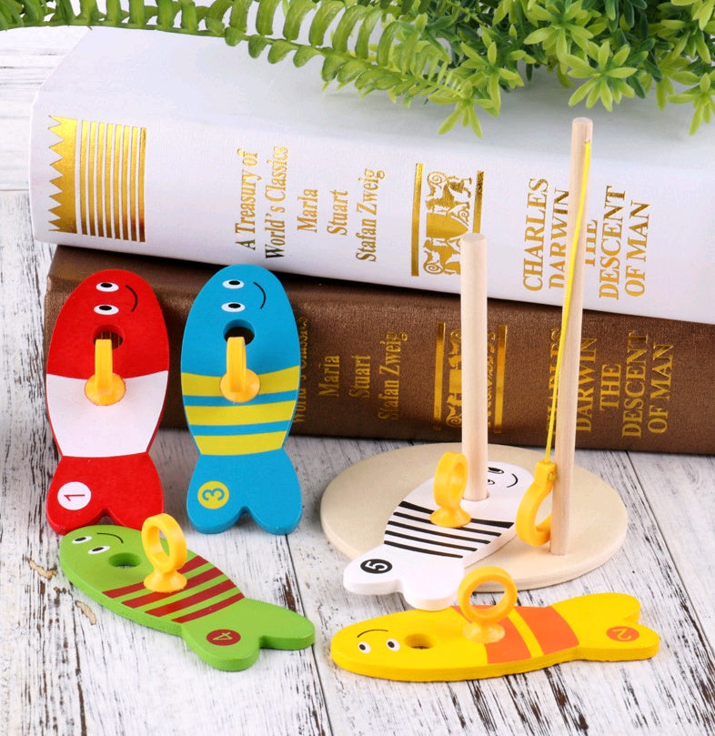 Wooden Fishing Ring Early Education Creative Baby Educational Toy