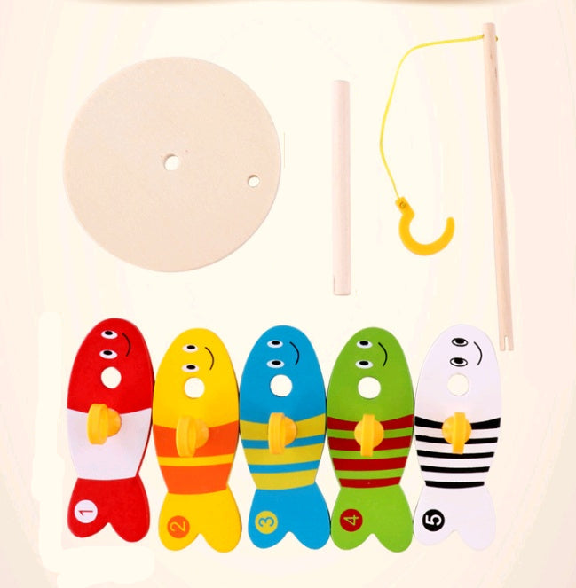 Wooden Fishing Ring Early Education Creative Baby Educational Toy