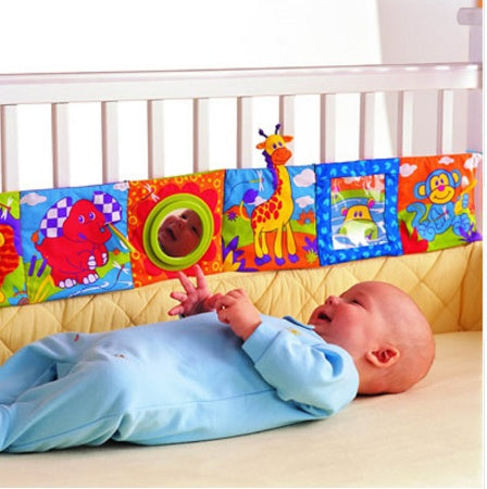 Colorful Baby Cloth Book Educational Bed Bumper Toy