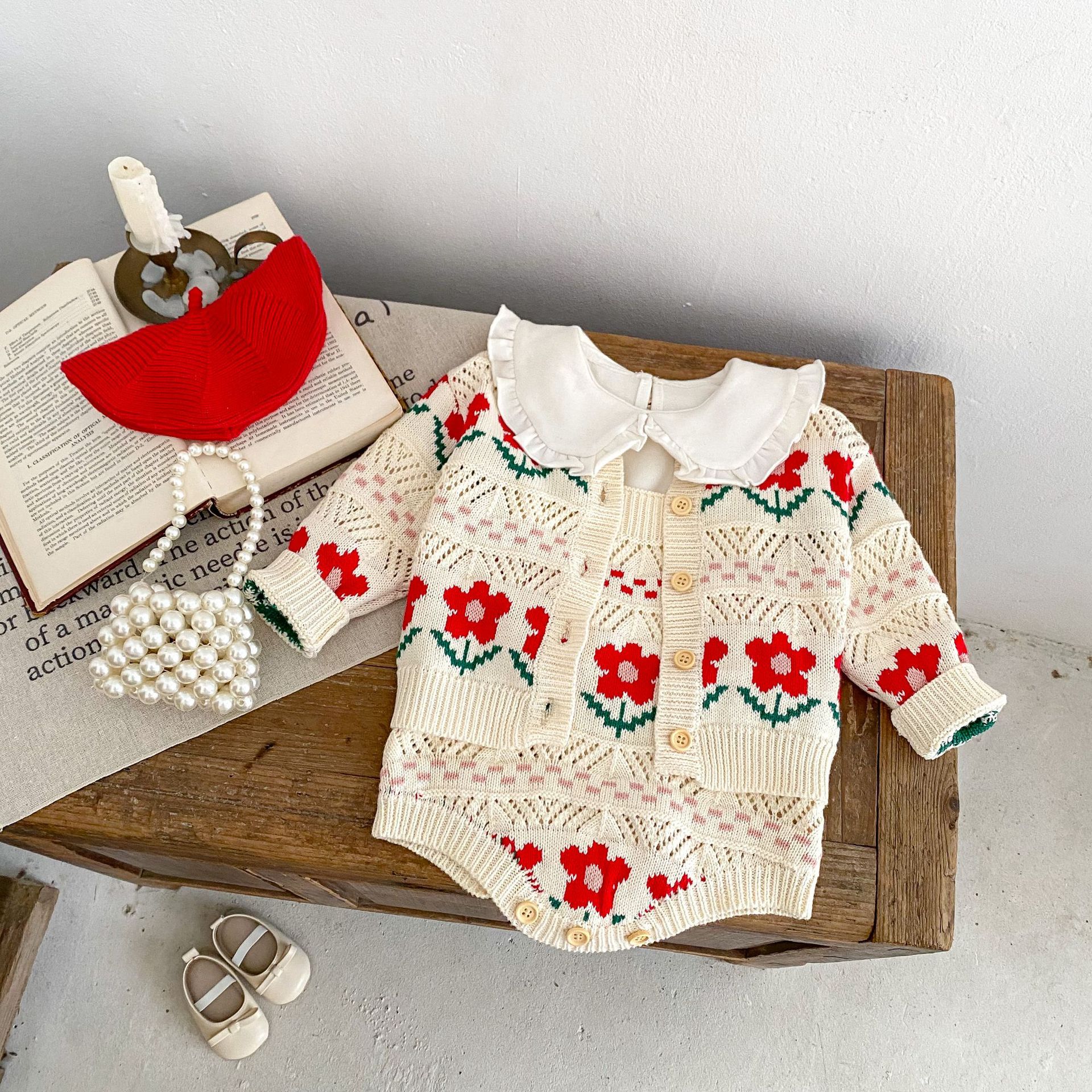 Baby Girl Autumn Sweater Cardigan Outfit