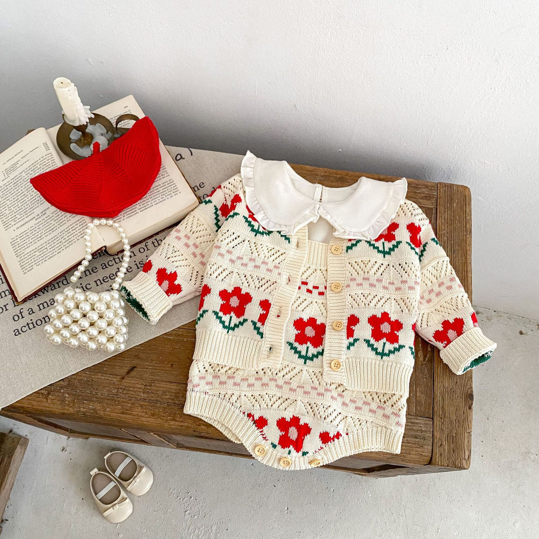 Baby Girl Autumn Sweater Cardigan Outfit