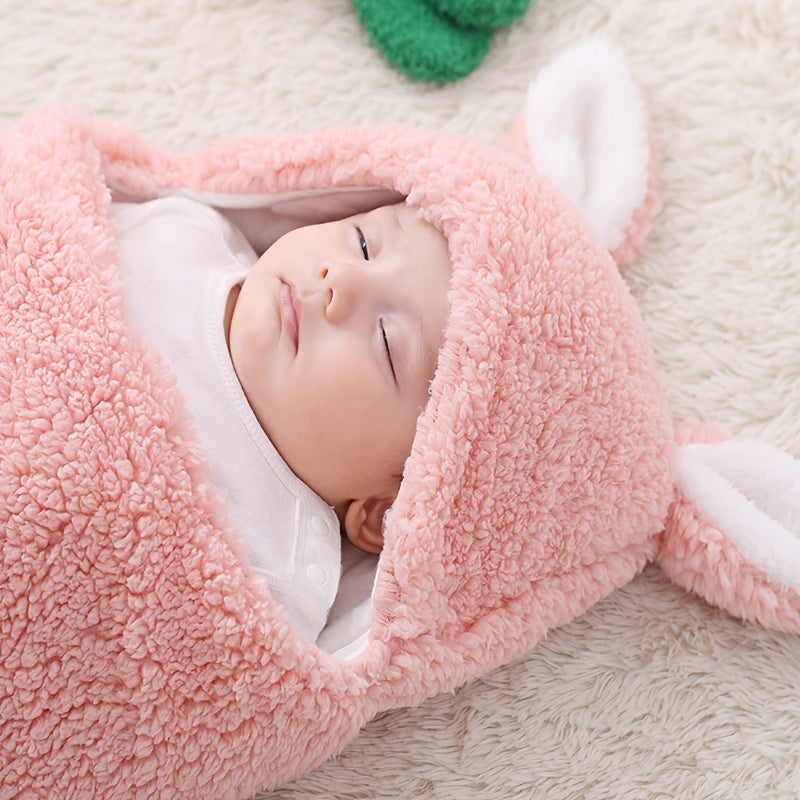 Super Soft Fleece Baby Sleeping Bag Swaddle with Head Support