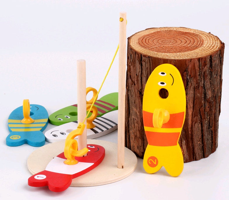 Wooden Fishing Ring Early Education Creative Baby Educational Toy