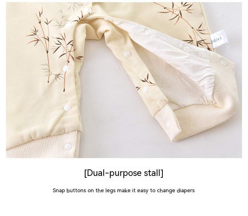 Double Layer Thickened Newborn Baby Outerwear Romper