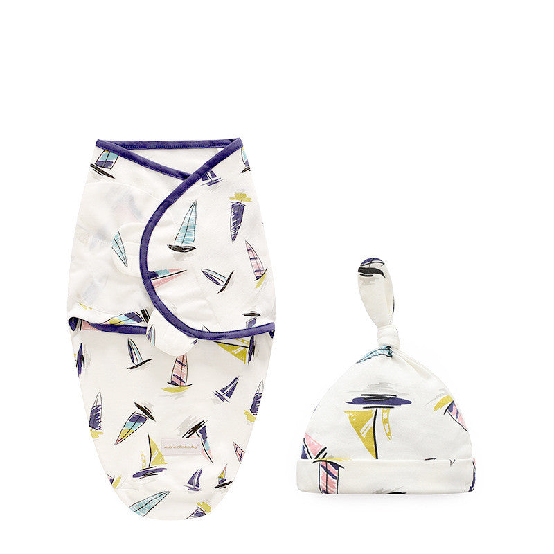 Cotton Baby Swaddle Sleeping Bag Quilt Wrap for Newborn Comfort