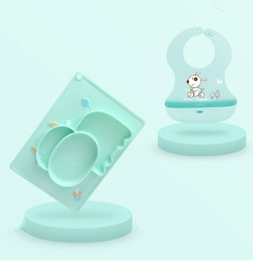 Silicone Baby Suction Bowl Cartoon Learning Feeding Bowl