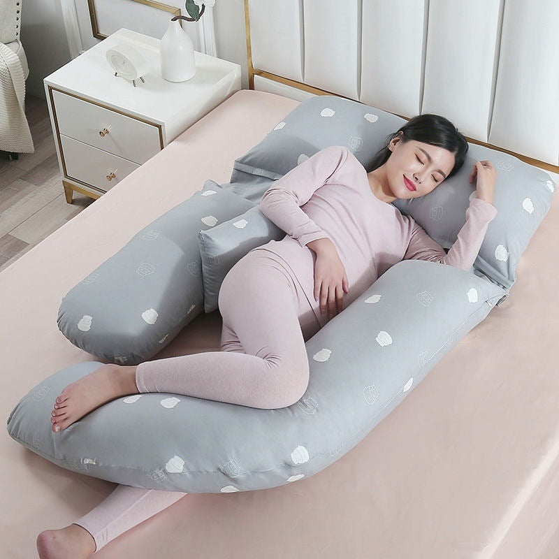 U-Shaped Maternity Waist Protection Side Sleeper Pillow for Comfort Suppor