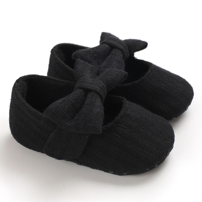 Baby Knitted Wool Bow Shoes Soft Sole Footwear