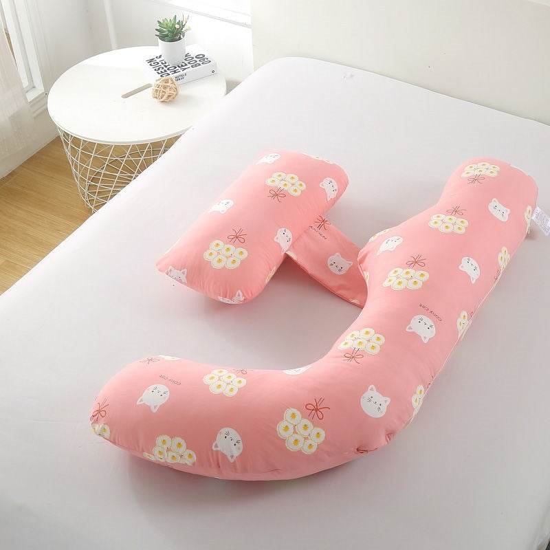 U-Shaped Maternity Waist Protection Side Sleeper Pillow for Comfort Suppor