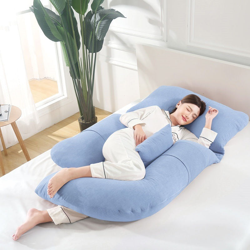 U-Shaped Maternity Waist Protection Side Sleeper Pillow for Comfort Suppor