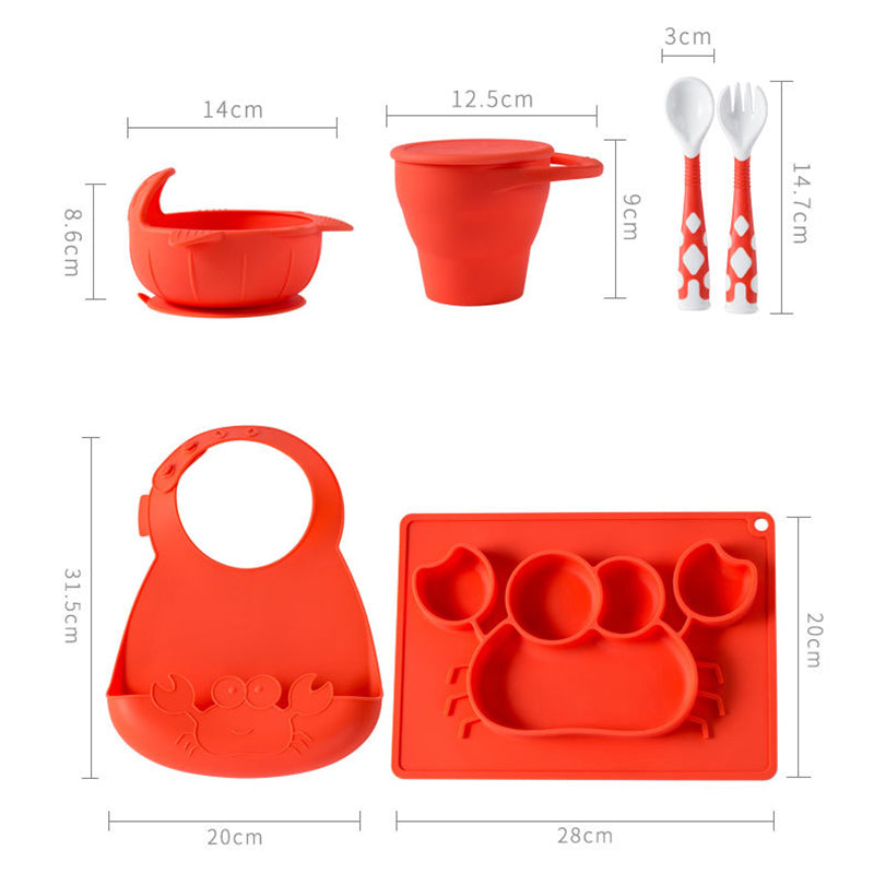 Baby Feeding Tableware Set for Infant Mealtime and Learning
