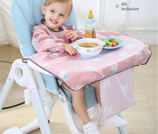 Baby Feeding Bib Cover Anti-Dirty Dining Chair Protective Gown