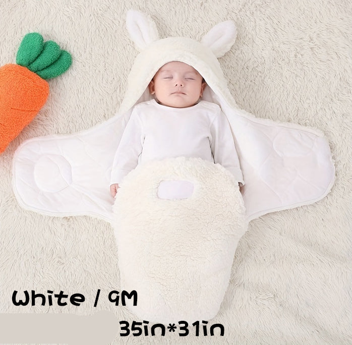 Super Soft Fleece Baby Sleeping Bag Swaddle with Head Support