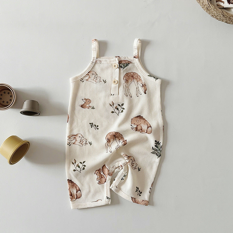 Class A Waffle Baby Jumpsuit Outing Outfit